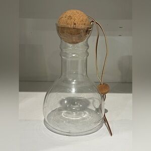 WILL NOT TAKE LESS Vintage 1970's  PYREX Glass Wine Decanter with Cork Ball